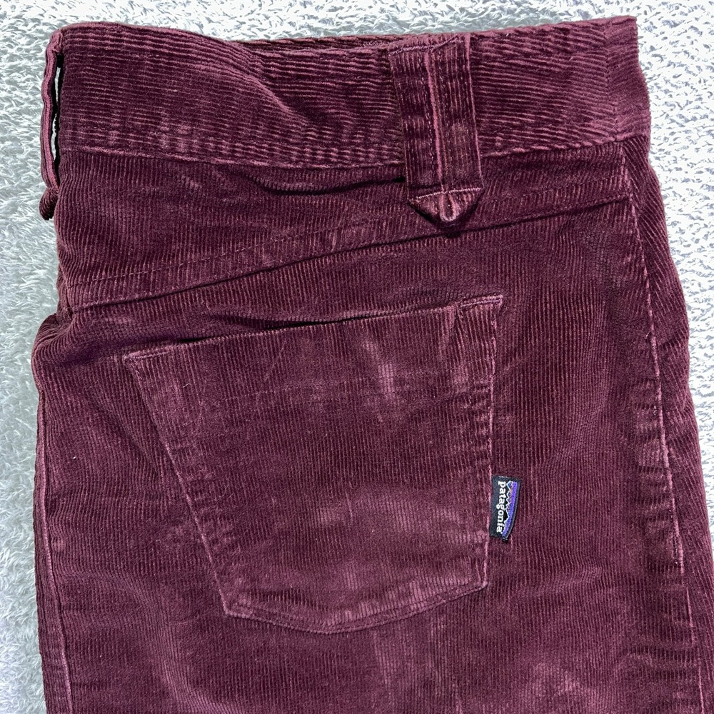 Patagonia Women's Corduroy Mini Skirt Maroon Burgundy‎ Pockets Casual Size 6
